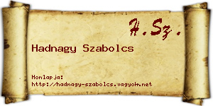 Hadnagy Szabolcs névjegykártya