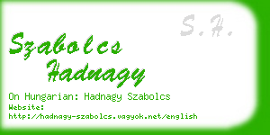 szabolcs hadnagy business card